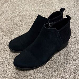 Toms Black Suede Ankle Boots - 8.5
